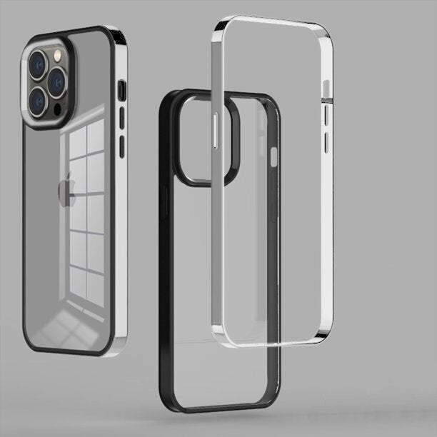 Apple iPhone caurspīdīgs metālisks maciņš