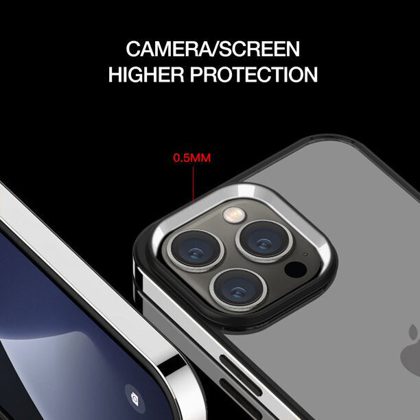 Apple iPhone caurspīdīgs metālisks maciņš